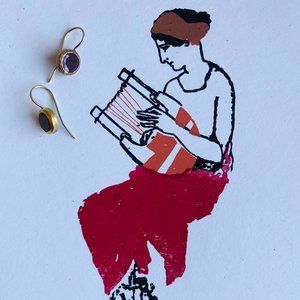 Nava Zahavi Sundance Ruby Drop Earrings